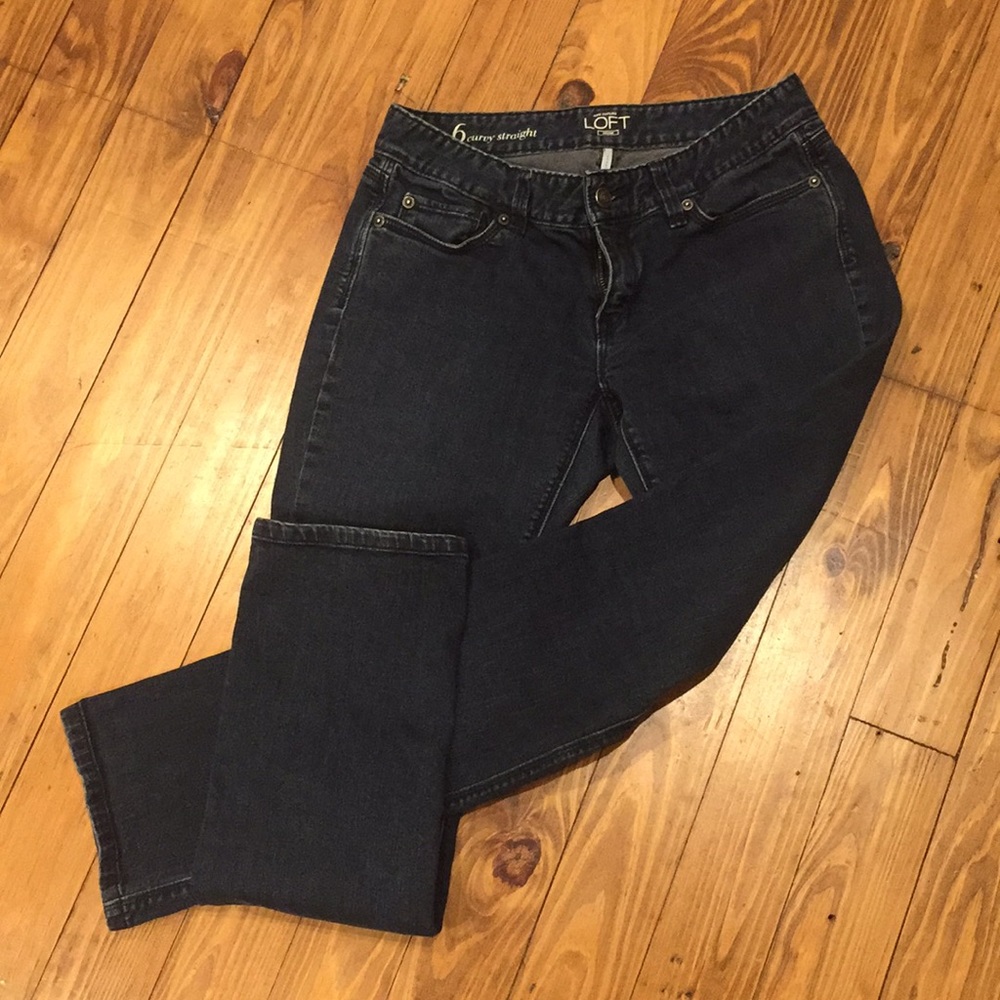 LOFT Curvy Straight Jeans
